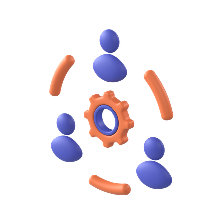협업 도구  3D Icon