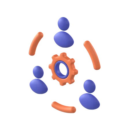 협업 도구  3D Icon