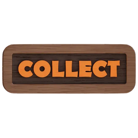 Collect Button  3D Icon