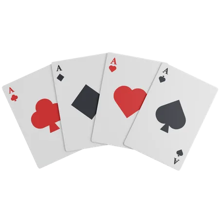 Collection Of Ace Cards  3D Icon