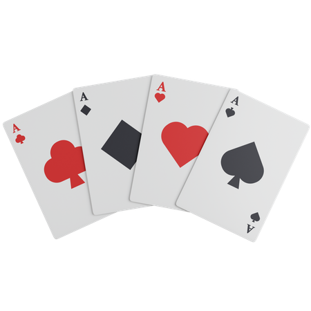 Collection Of Ace Cards  3D Icon