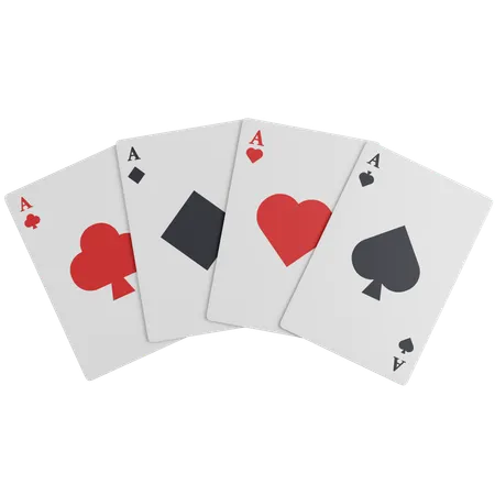 Collection Of Ace Cards  3D Icon
