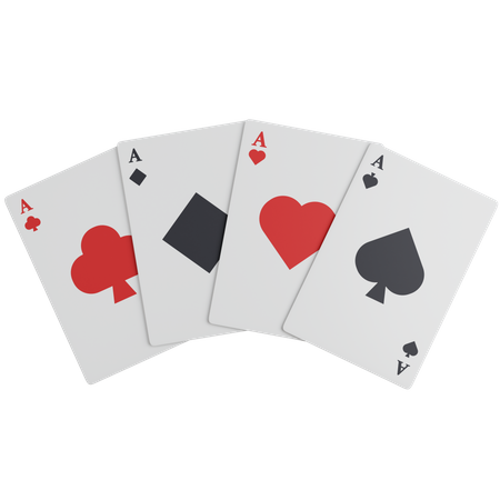 Collection Of Ace Cards  3D Icon