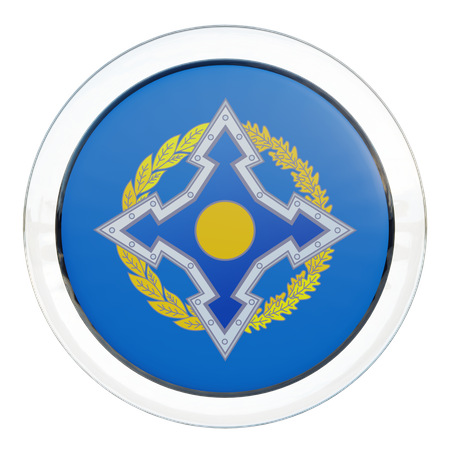 Collective Security Treaty Organization Flag Glass  3D Icon