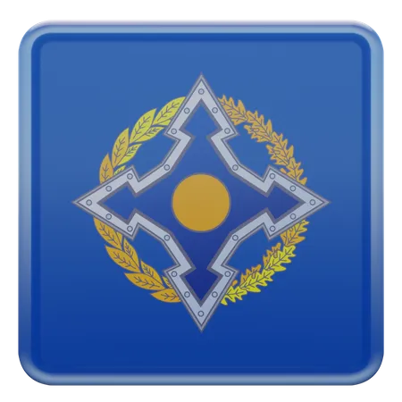 Collective Security Treaty Organization Square Flag  3D Icon
