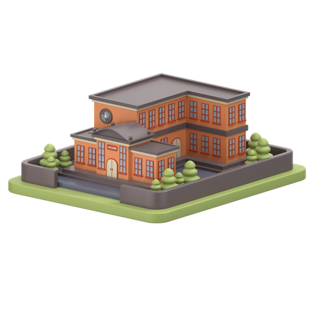 大学の建物  3D Icon