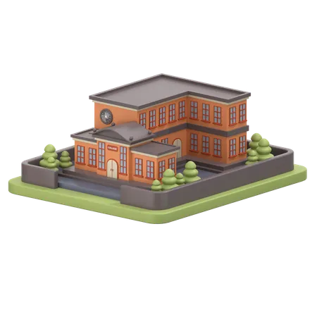 大学の建物  3D Icon