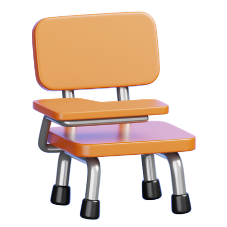 College Chair  3D Icon