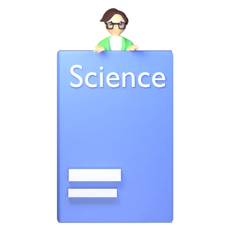 3 D Rendering College Student Hanging Behind In Science Book Concept 3D Illustration