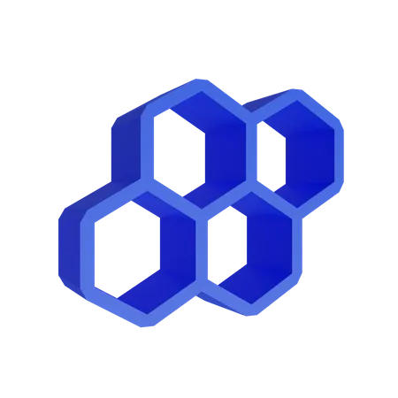 Colmeia hexagonal  3D Illustration