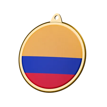 Medalha da bandeira da colômbia  3D Icon