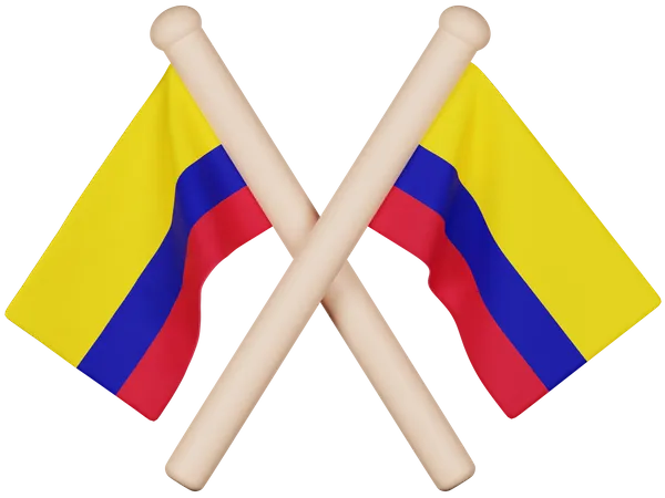Colombia Flag 3D Icon