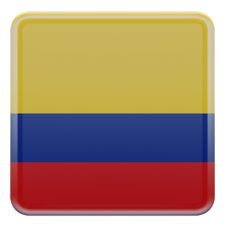 Colombia Square Flag  3D Icon