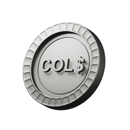 콜롬비아 페소  3D Icon
