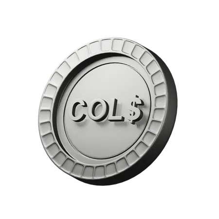 콜롬비아 페소  3D Icon