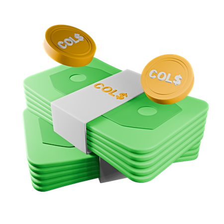 Colombian peso  3D Icon