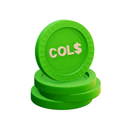 Colombian peso  3D Icon