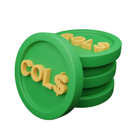 Colombian peso  3D Icon