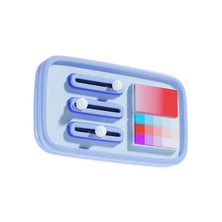Color Adjuster 3 D Icon Illustration 3D Icon