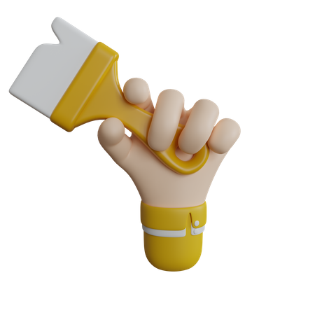 Color Brush In Hand  3D Icon