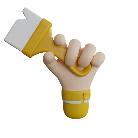 Color Brush In Hand  3D Icon