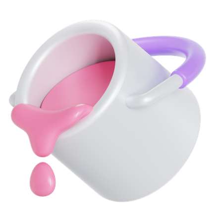 Color bucket  3D Icon