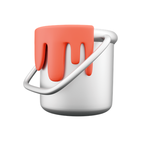 Color Bucket  3D Icon