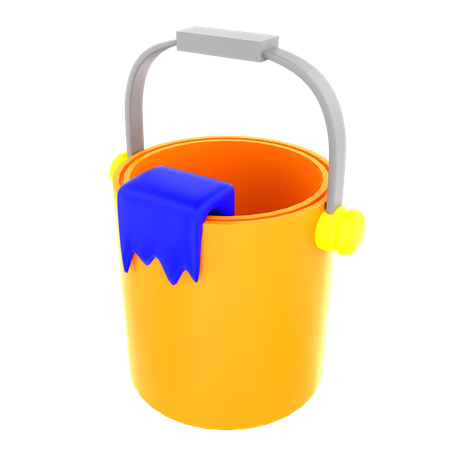 Color bucket  3D Icon