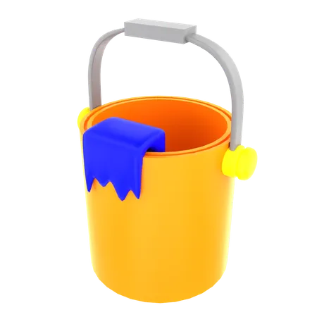 Color bucket  3D Icon