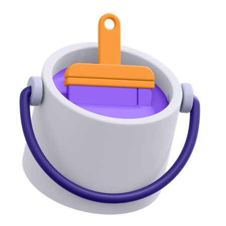 Color Bucket  3D Icon