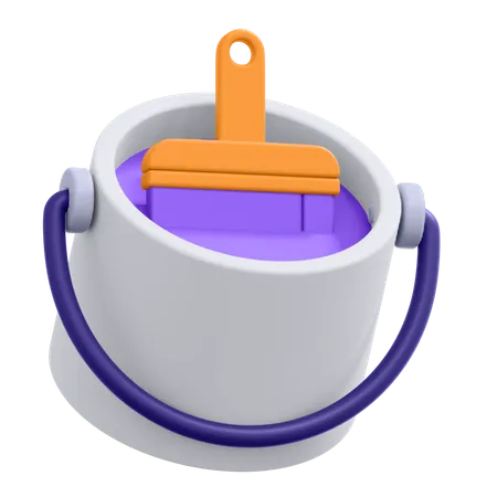 Color Bucket  3D Icon