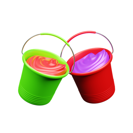 Color Bucket  3D Icon