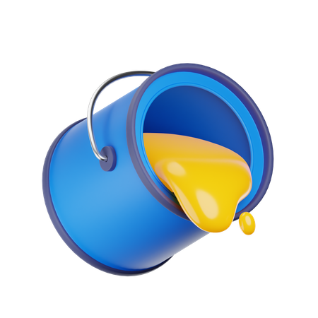 Color Bucket  3D Icon