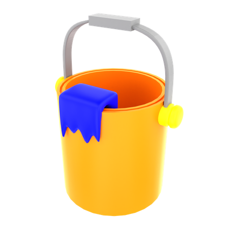 Color bucket  3D Icon