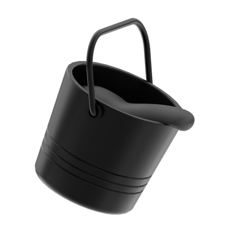 Color Bucket 3D Illustration