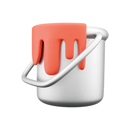 Color Bucket  3D Icon