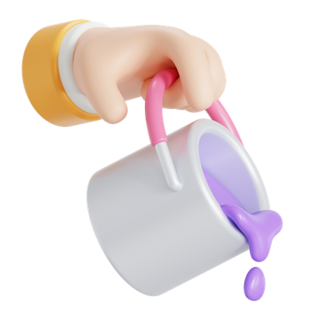 Color bucket pour  3D Icon