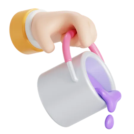 Color bucket pour  3D Icon