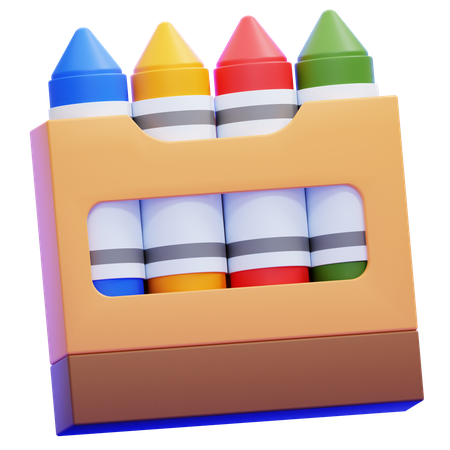 Color Crayons  3D Icon