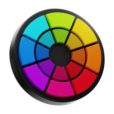 Color Mixing  3D Icon