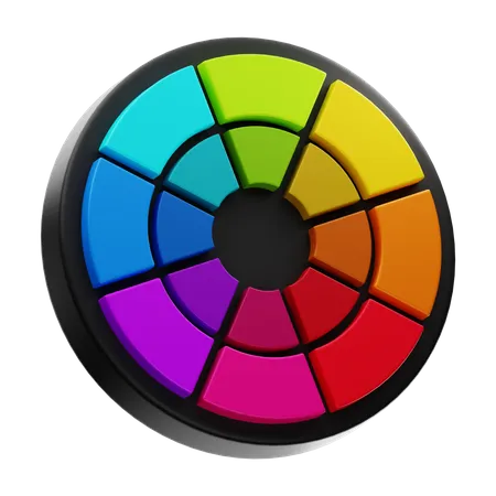 Color Mixing  3D Icon