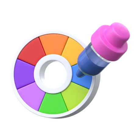 Color Palette 3 D Design Thinking Icon 3D Icon