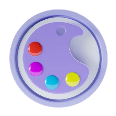 Color Palette 3 D Icon Illustration 3D Icon