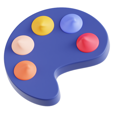 색상 팔레트  3D Icon
