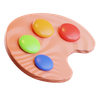 3d color-palette logo