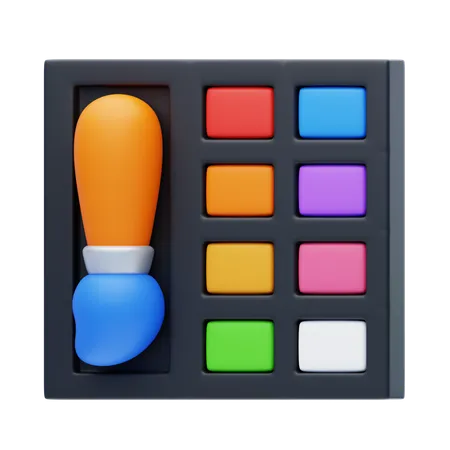 Color Palette  3D Icon