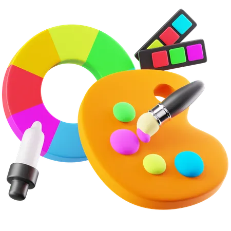 Color Palette  3D Icon