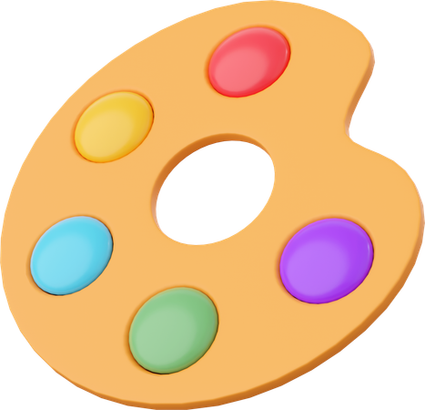 Color palette  3D Icon