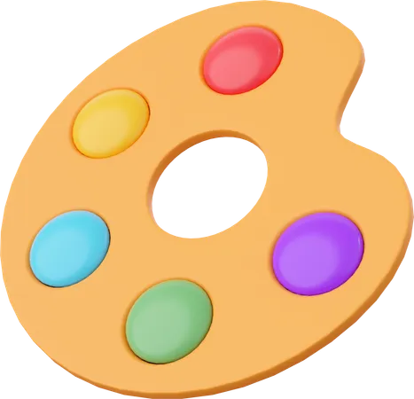 Color palette  3D Icon