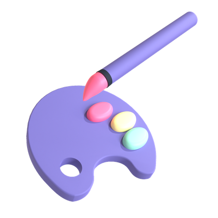Color palette  3D Icon